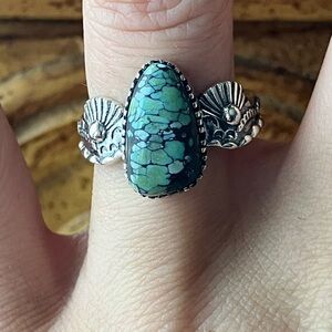 Matrix Turquoise Sterling Silver Ring Size 7